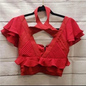 NWOT Red Nast Gal Top